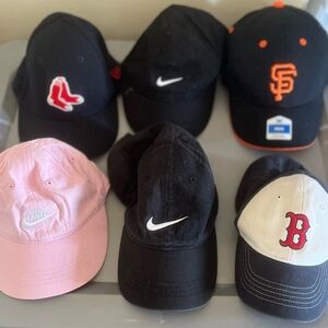 6 kids / toddler / baby adjustable nike baseball bundle h1 boston red sox giants